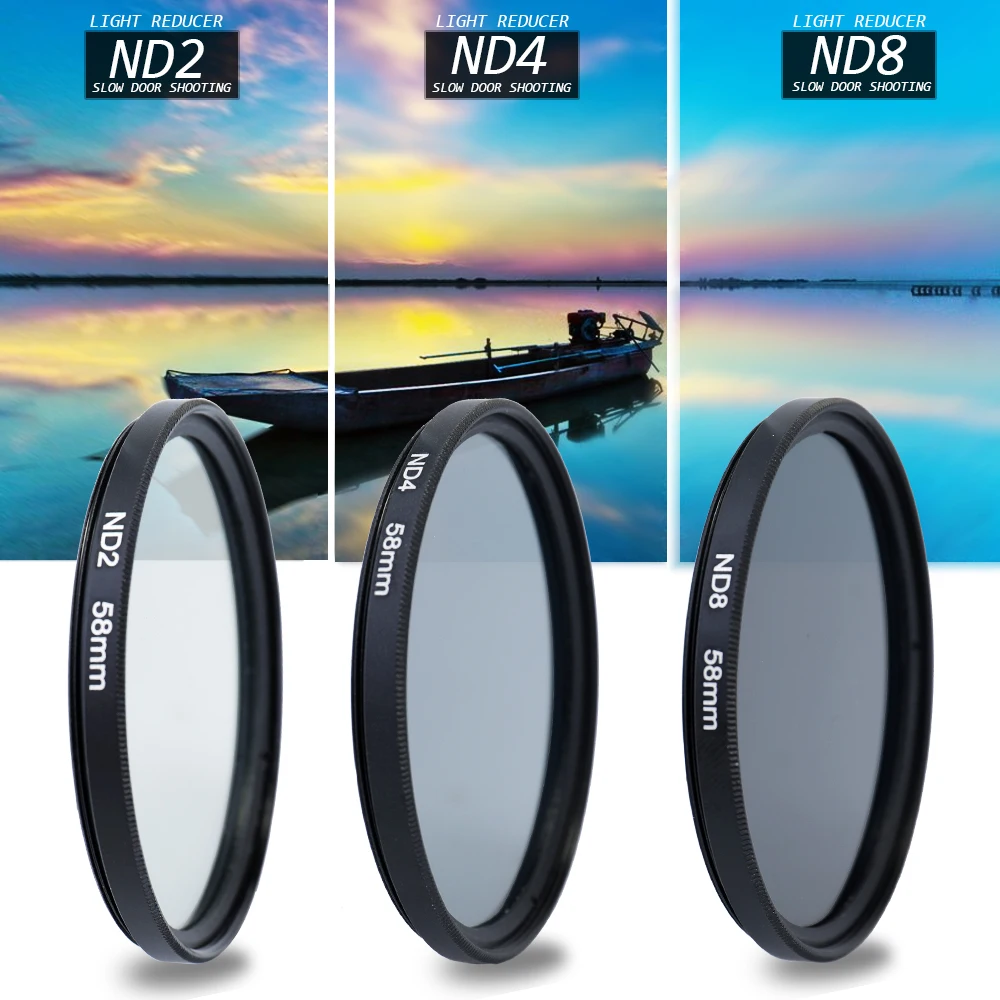 Andoer 58mm 52mm Professional Vivitar UV CPL FLD Lens Filters Kit Lens
