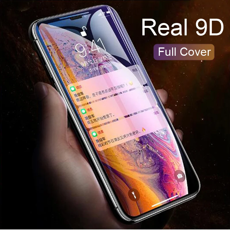 Закаленное стекло SMILYOU 9D для iPhone XS Max 6 6S Plus Защитная пленка экрана XR X 7 8 Plus|Защитные