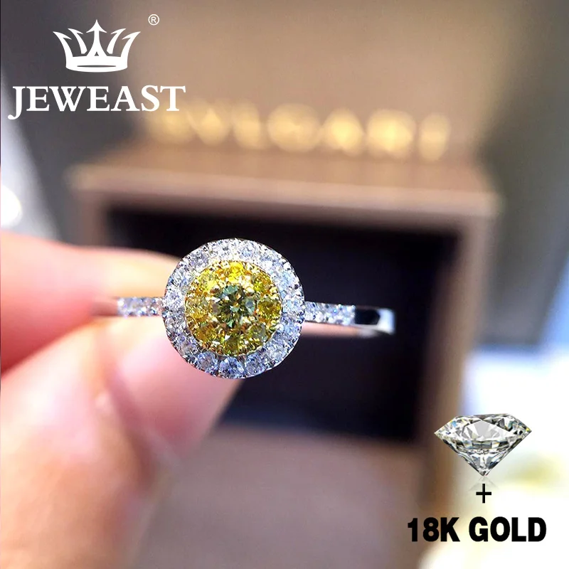 

Natural Diamond 18K Gold Pure Gold Ring Beautiful Gemstone Ring Good Upscale Trendy Classic Party Fine Jewelry Hot Sell New 2023