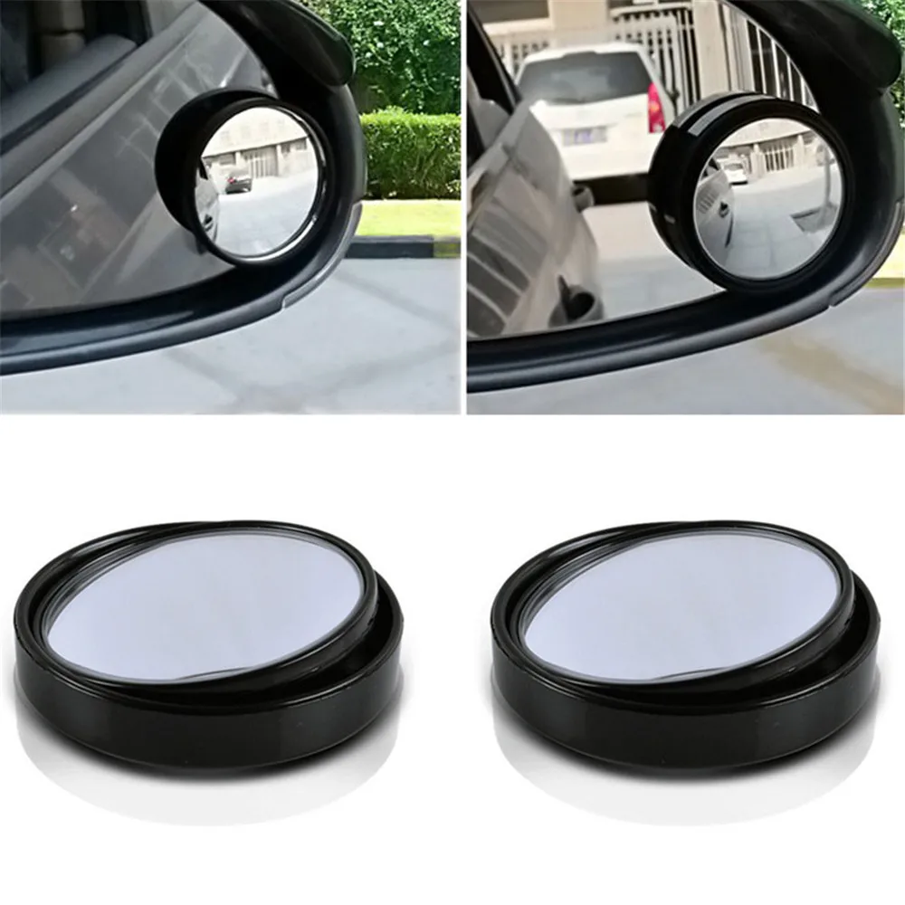 

2pcs Car Styling 360 Degree Wide Angle Round Convex Mirror Driving Mirrors Vehicle Side Blind Spot Mirror Rear View Mirror