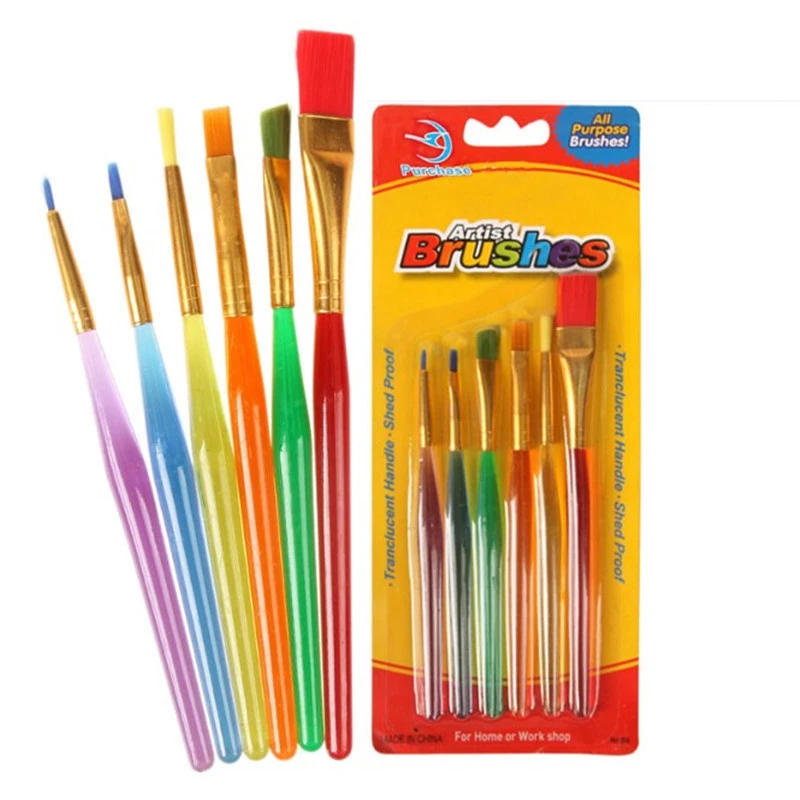 

TTLIFE 6pcs/set Creamy Toner Paint Pen Brush Color Carving Group Fondant Sugar Cake Carving Pen Sugar Cane Tool DIY Baking Decor