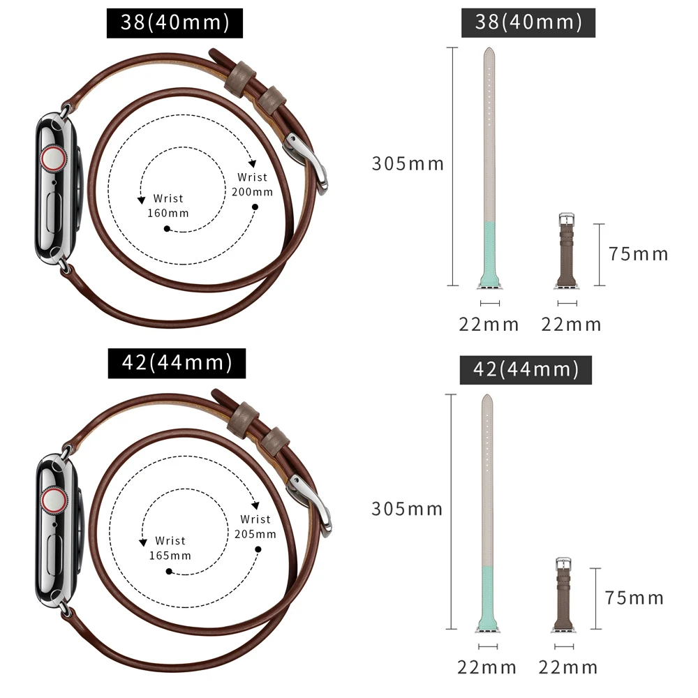 Роскошный ремешок из натуральной коровьей кожи для Apple IWatch 4 40 мм 44 спортивный