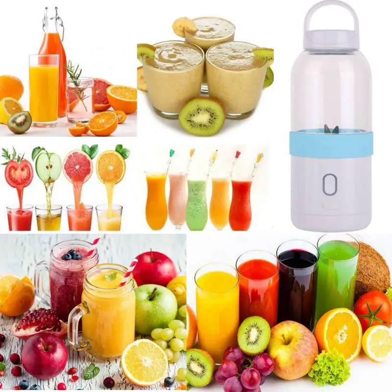 Rechargeable Vegetable Fruit Blender Squeezer Bottle with Holder