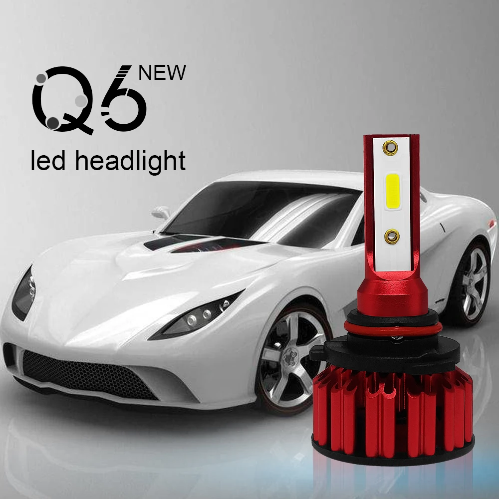 

Q6 Car LED Headlight H4 H7 H11 9005 9006 Automobile Headlamp Fog Light for SUV RV All in One Style 9V-36V