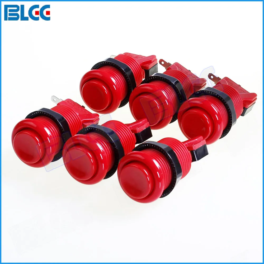 

6pcs / Lot US Type Push Arcade Buttons with Microswitch for Jamma Mame Arcade Games DIY