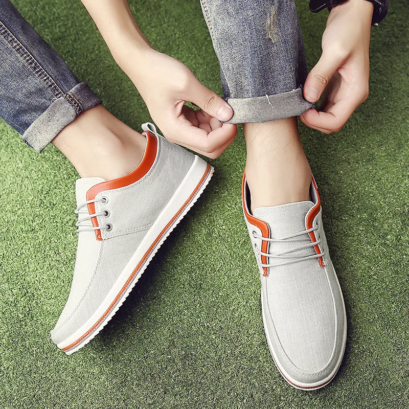 TRAANO New 2019 Male Footwear Spring Autumn Casual Men Sneakers For Shoes Canvas Breathable Large Size 45 46 CC-009-2 | Обувь