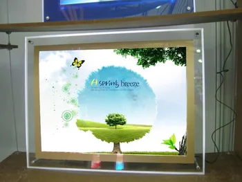 

New Crystal Ultra Slim Acrylic LED Light Box,Led Photo Display Frame,Slimline Sign Size A3