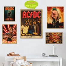 Рок-Группа ACDC Malcolm Angus крафт-бумага винтажный настенный плакат стикер