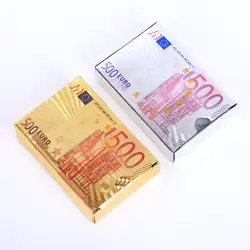 Двойные наборы игральных карт Евро водостойкая ПВХ Коллекция покерных карт прочный креативный подарок и алмазные пластиковые игровые