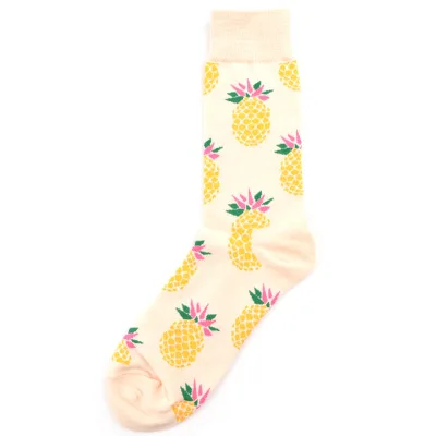 Деловые повседневные мужские носки из чесаного хлопка, Harajuku, цветные, забавные, модные, уличные, длинные, мягкие, счастливые носки для мужчин, большие размеры - Цвет: 26