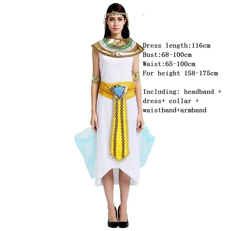 Взрослый древний Египетский костюм мужчины женщины Король Королева Фараон косплей костюмы Хэллоуин карнавальные вечерние ролевые игры Пурим - Цвет: 10