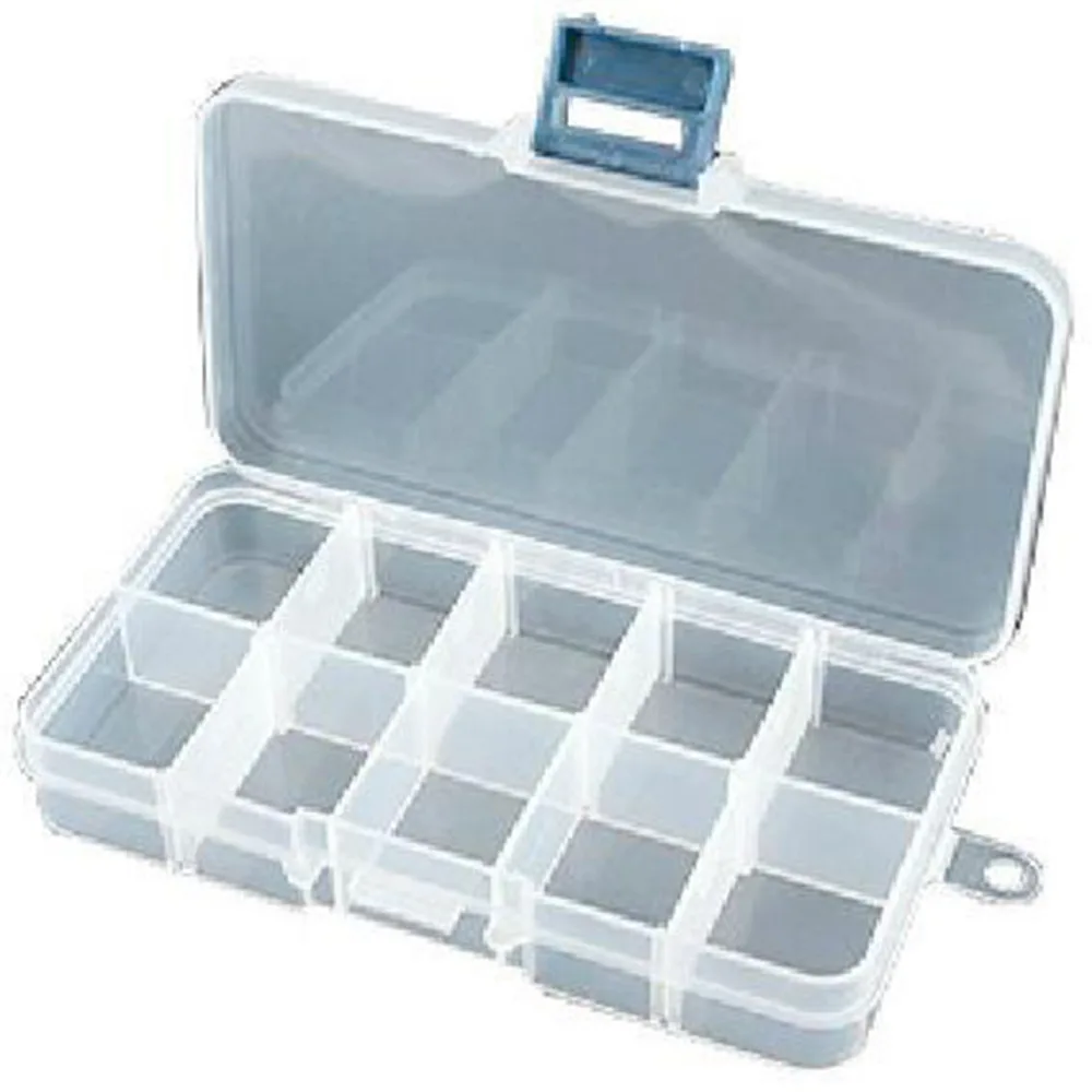 

Practical 8/10/12 Slots Storage Box Case Compartment Empty Plastic Nail Art Tips Earring Jewelry Container Cosmetic Storage Box