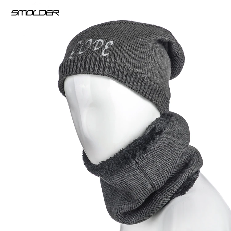 

[SMOLDER]2019 New coming Letter "LOPE" Hat with Neck warmer winter mask scarf Skullies Beanies Cap