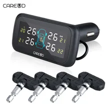 Auto Car Wireless font b TPMS b font Tire Pressure Monitoring System with 4 Sensors LCD