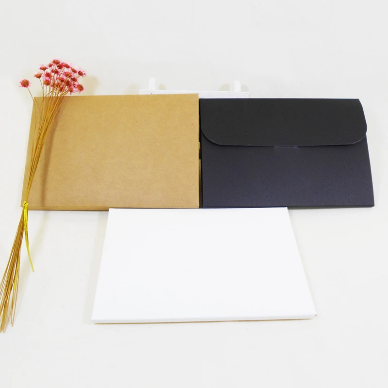 30pcs50pcsразличные коричневые винтажные крафт-бумажные открытки коробка для хранения складной конверт фото поздравительная открытка посылка картонные коробки