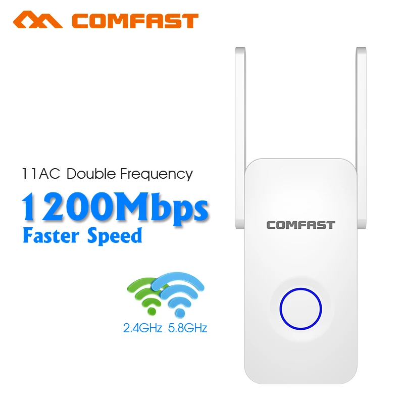 Comfast CF-WR752AC 1200 Мбит/с wifi ретранслятор точка доступа маршрутизатора двухдиапазонный беспроводной Wi-Fi ретранслятор расширитель с 2 внешними антеннами