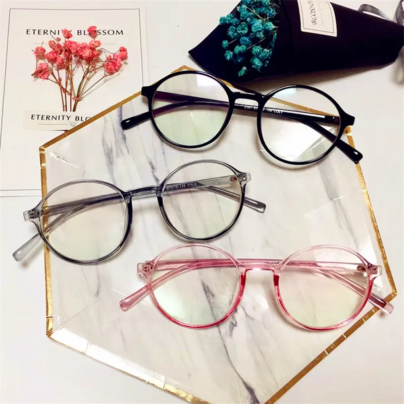 

CURTAIN Ultralight Frame Plain Glasses Men Women Reading Glasses Ultra Light Can Be Equipped With Myopia Glasses Flat Mirror