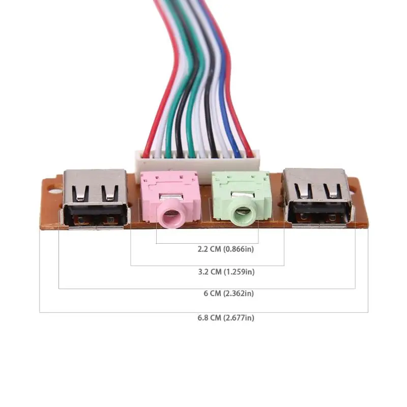 1 шт. чехол для компьютера с двумя портами USB 2 0 передняя панель аудиопорт микрофон