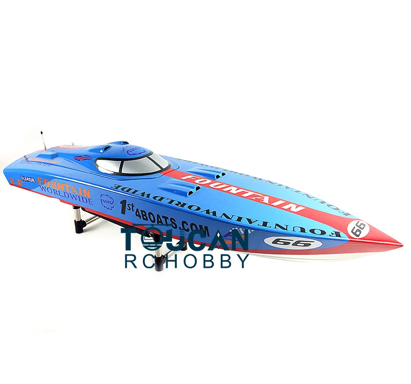 G26IP1 ARTR Gasoline 26CC-Clutch Engine RC Racing Boat Deep-V Shaft Rudder Blue TH02719 4