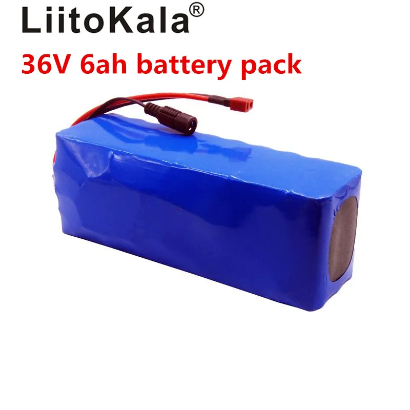 LiitoKala 36 v 8AH 36 6ah 500 w литиевая батарея 18650 v электрический велосипед с ПВХ коробкой для электрического велосипеда power v 2A 42 Char