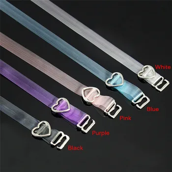 

2 Pairs New Heart Buckle Bra Strap Adjustable Invisible Shoulder Strap Women Accessories Gifts 5 Colors
