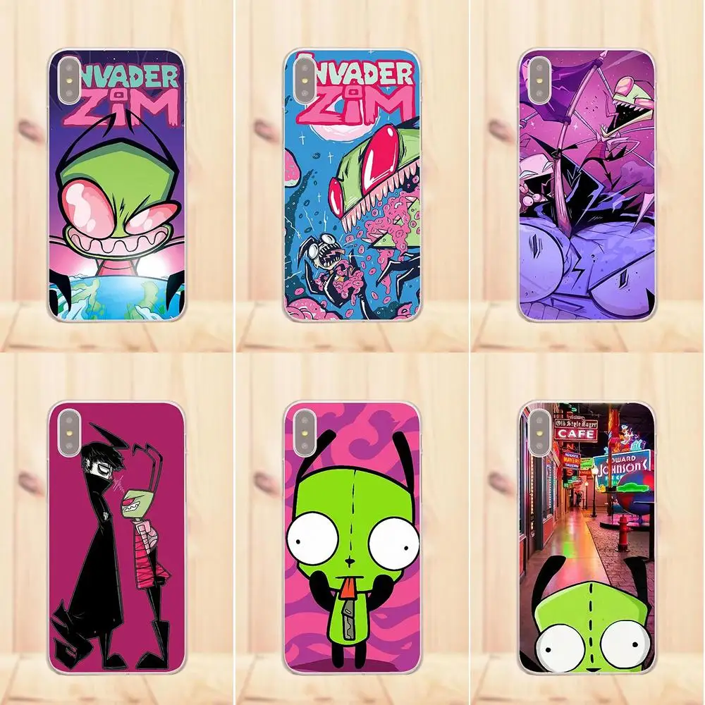 

Perciron For Apple iPhone 4 4S 5 5C SE 6 6S 7 8 Plus X For LG G3 G4 G5 G6 K4 K7 K8 K10 V10 V20 Soft TPU Print Phone Invader Zim