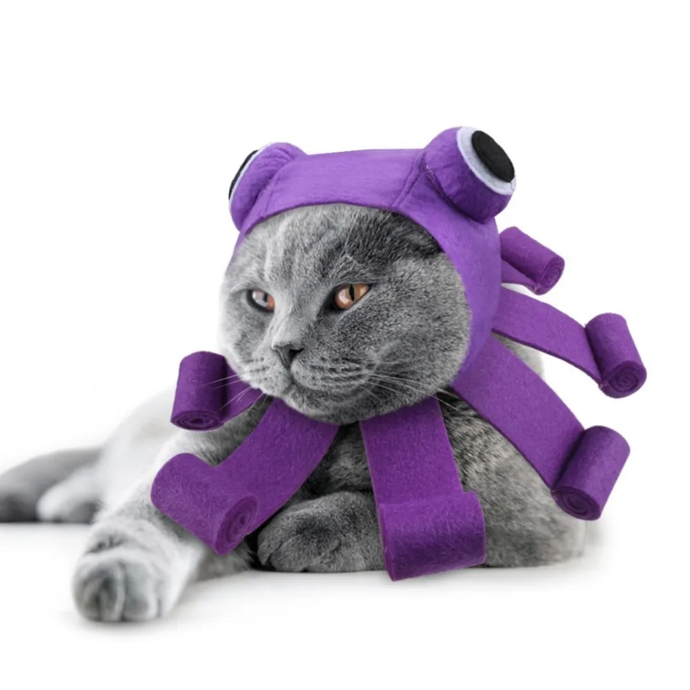 

Idepet Pet Halloween Octopus Hat for Cats and Small Dogs Party Costume Accessory Cosplay Birthday Halloween Christmas Clothes 20