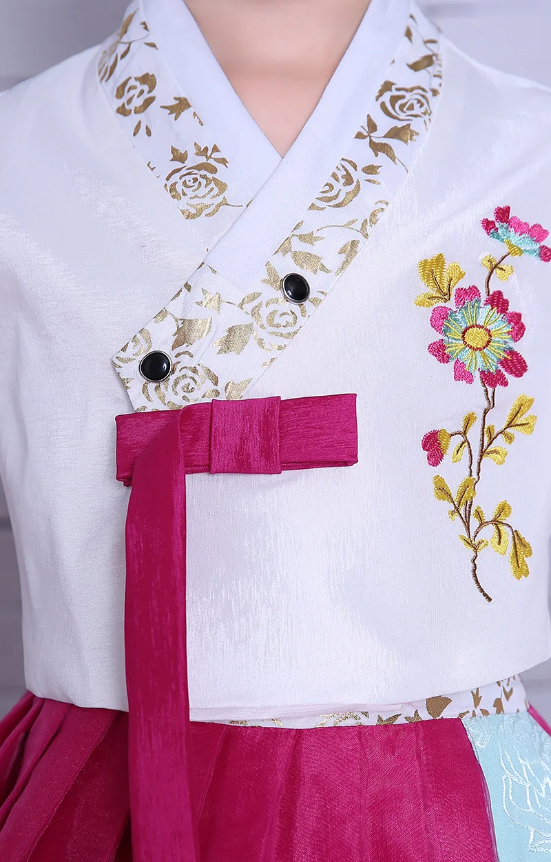 High Quality Children Korean Hanbok Kids Party Hanbok Dress for Wedding Girl Korean Traditional Dress for Stage Performance 89