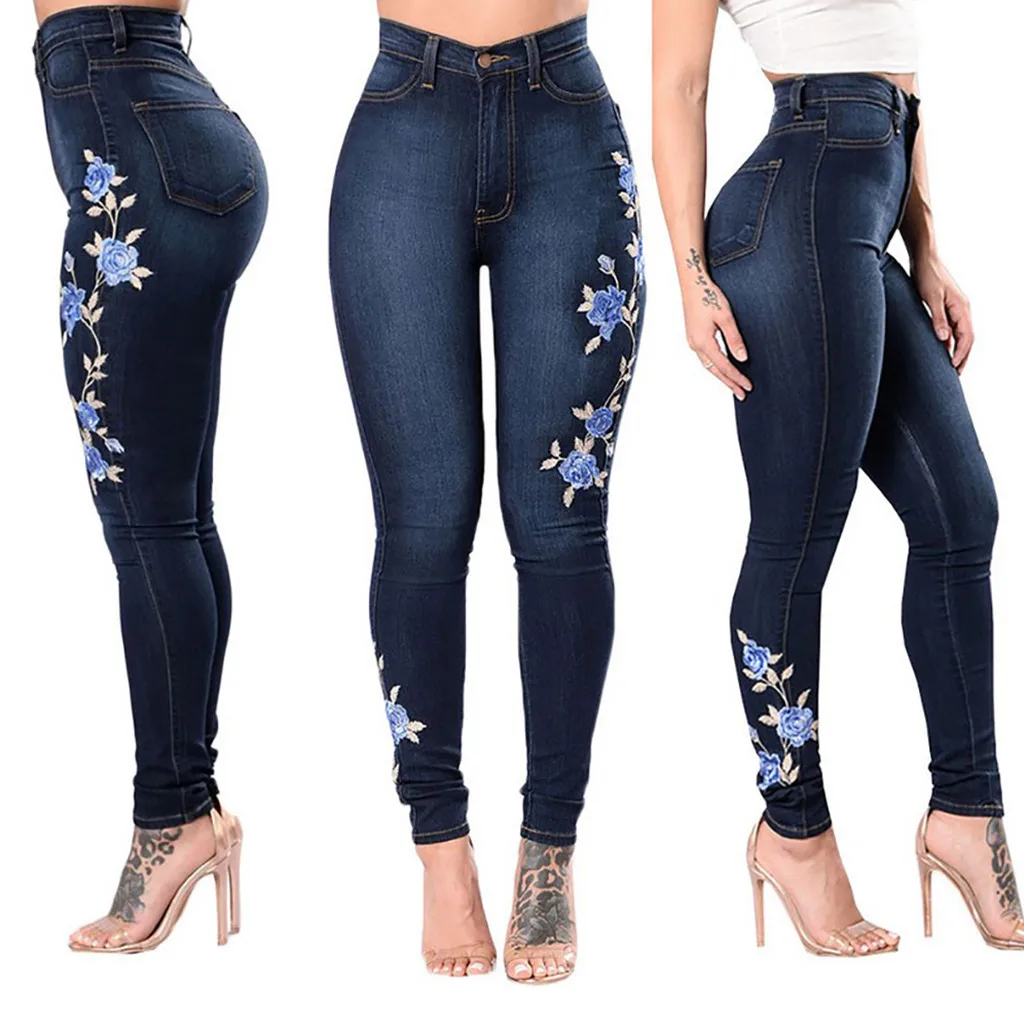 Рваные потертые джинсы, женские обтягивающие Стрейчевые джинсы, женские сексуальные узкие брюки-карандаш с высокой талией, Vaqueros Rotos Mujer