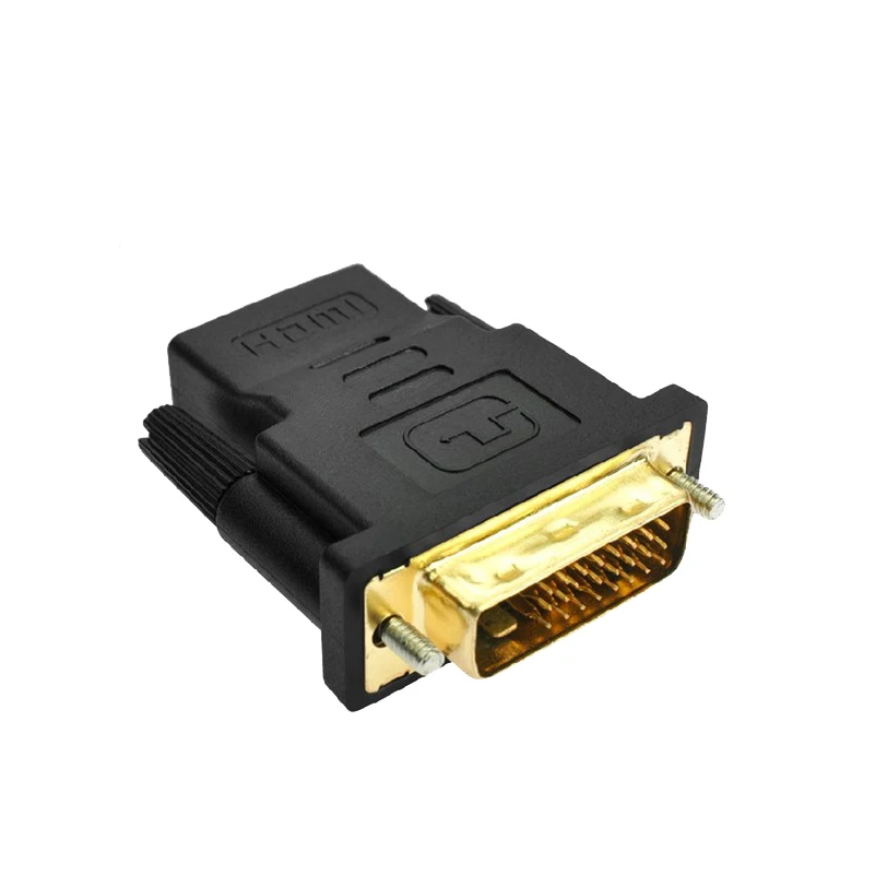 

Gold Plated DVI 24+1 +5 To HDMI Adapter Cables Plug Male To Female 1080P HDMI Cable Converter HDTV Monitor