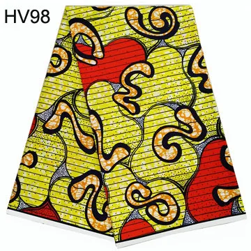 Зеленая Анкара африканская вощеная ткань принтом воск java ткань высокого качества цена прямая с фабрики - Цвет: HV98