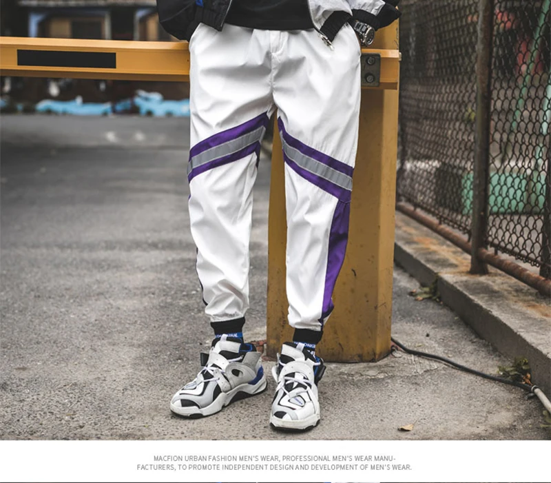 Loose Hip Hop Cargo Pants Men Camouflage Patchwork Harem Mens Trousers Streetwear  (61)