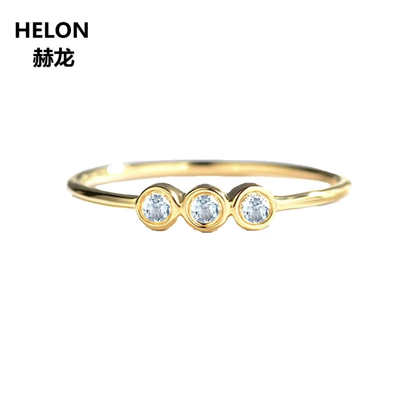 

Solid 14k Yellow Gold Women Ring Natural Aquamarine Engagement Ring Wedding Fine Jewelry Romantic Cute Tree Stone