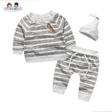 

Baby Clothing Sets 2018 Autumn Baby Boys Clothes Infant Baby Striped Tops T-shirt+Pants Leggings 2pcs Outfits Set