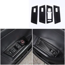 Lsrtw2017 titanium nero auto pannello di controllo della finestra trim decorazione per volkswagen t-roc 2017 2018 2019 2020