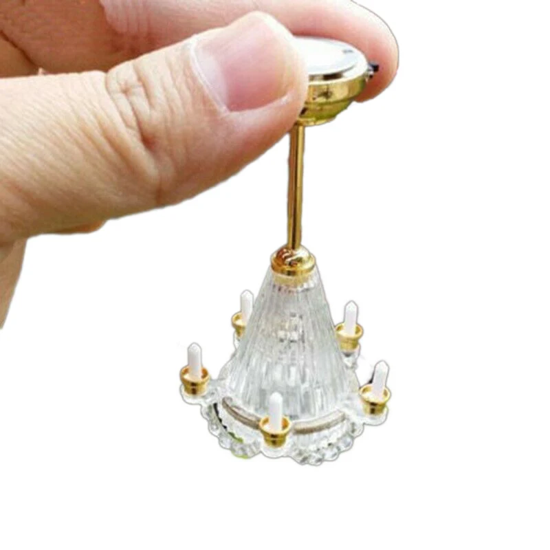 Casa de muñecas Lámpara de Techo Iluminación Miniatura De Batería LED de Luz Disco