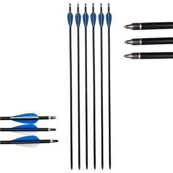 

6pcs/lot 83cm Archery Aluminum Arrow Spine 300 Replaceable Arrowhead Broadhead ID 7.6mm for hunting