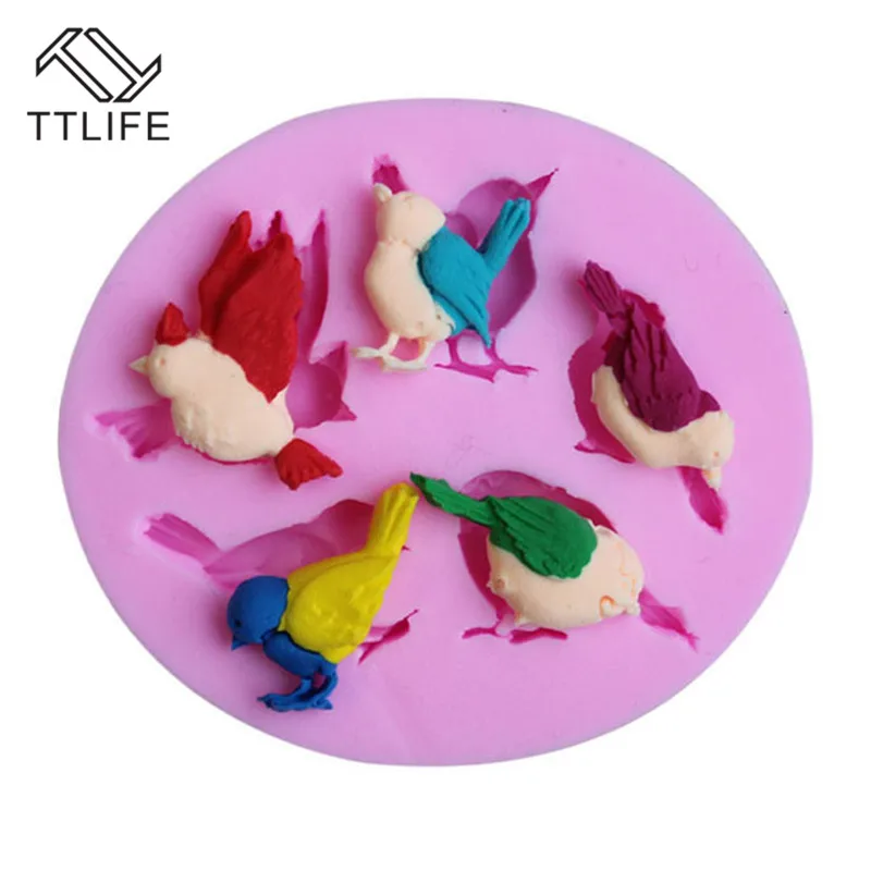 

TTLIFE Pigeon Birds Silicone Mold Sparrow Chocolate Party Fondant Cake Decorating DIY Tools Sugar Craft Confeitaria Baking Mould