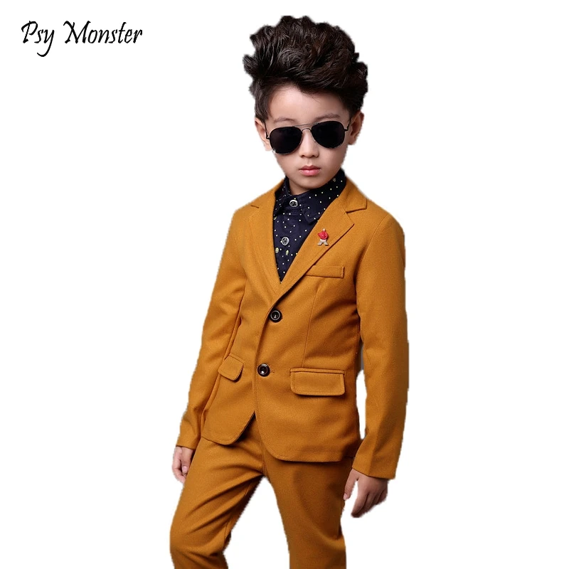 Children Baby Boys Birthday Dress Jackets Pants Boys Formal Suit For