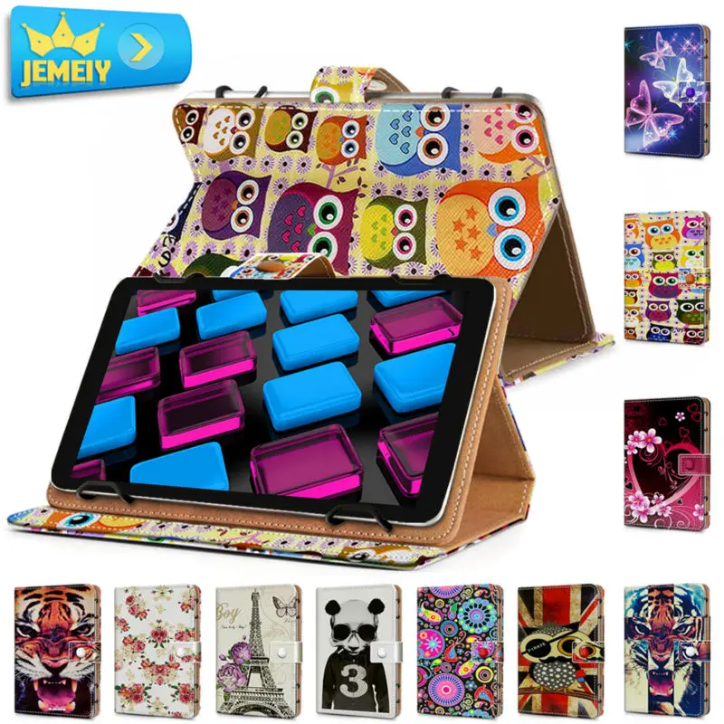

10.1'' Leather Tablet Cover For Chuwi V99X / Chuwi V10Hd /Ramos I10/Irulu Walknbook Universal Cover Printed Tablet Stand case