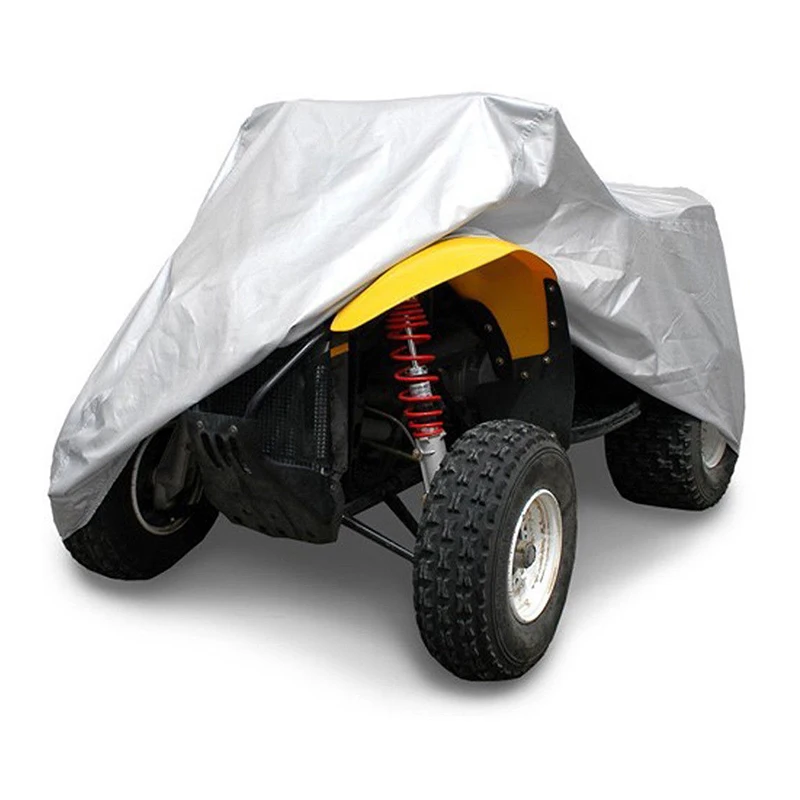 

190T Ployster Fiber WaterProof Anyi UV Quad Bike Tractor Cover for Yamaha Silver Car Covers