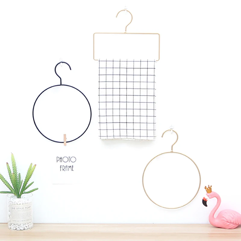

Nordic style Geometric Design Gold Iron Art Wall Hook Storage Rack Home Organizer Decor Tool For Clothes Tie Towel Livingroom
