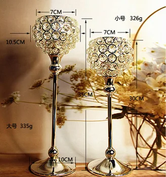 

Free shiping metal silver plated candle holder with crystals. wedding candelabra/centerpiece decoration,1 set=2 pcs candlestick