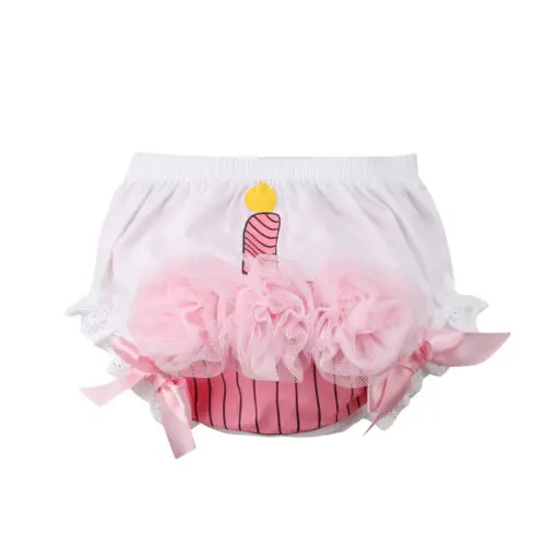 Infant Baby Girls Clothing Bottoms Lace Ruffle Cupcake Diaper Cover