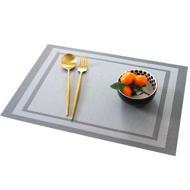ONEUP 4 pcs/lot Fine Elegant PVC Placemat waterproof Oil proof Non slip