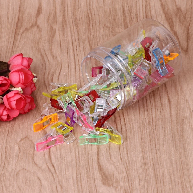 

50 Pcs /Set Multi-Color Quilting Crafting All Purpose Plastic Small Sewing Clips