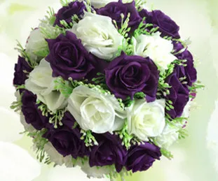 6,"(17 см) Шелковый цветок свадебные целующиеся шары Pomander декоративный висящий цветочный шар центральный розовый свадебный декоративный шар - Цвет: Purple Creamy
