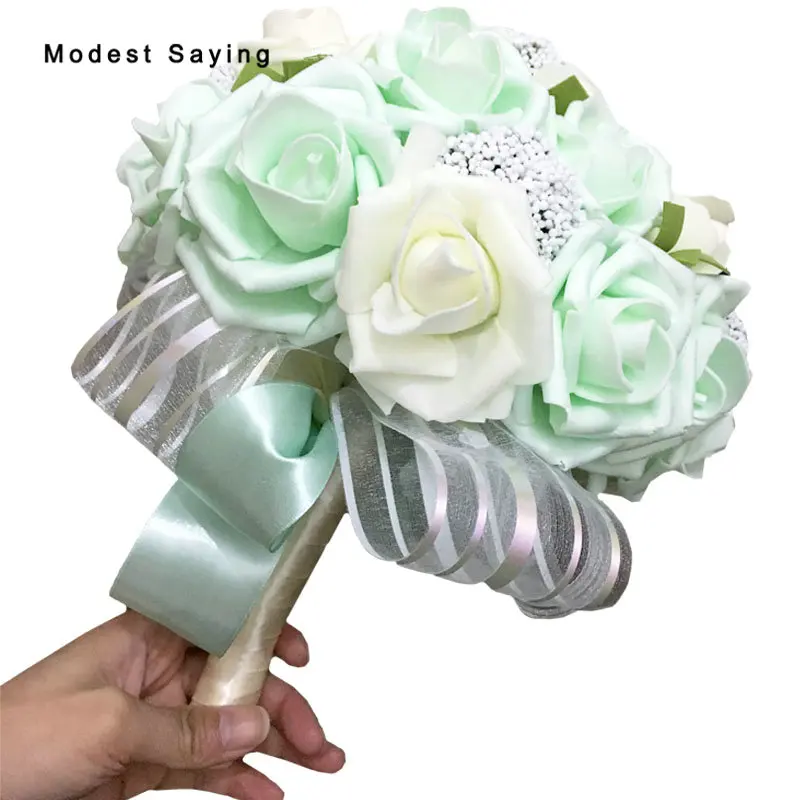 Buy Pack with Box Mint Green Artificial Pearls Wedding