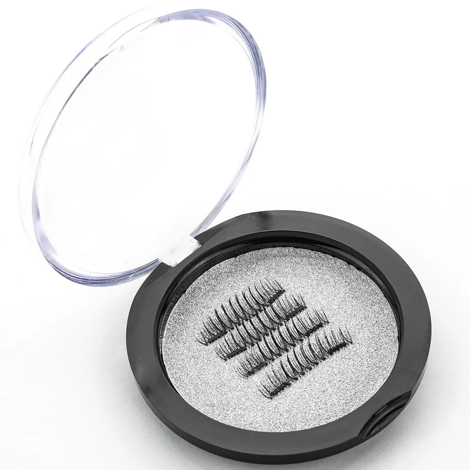 

Shozy Magnet Eyelashes with 2 Magnets Handmade Magnetic Lashes 6D 4 Pcs/1 Pair Fake Eyelashes extension with Gift Box-CT03-SY