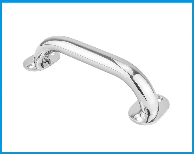Boat Bathroom Handrail Grab Handle 10/" Round Flange Base Marine Stainless Steel